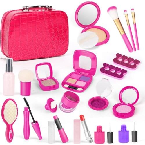 Childrens Simulation Makeup Toy Pretend To Play House Lipstick Nail Polish Cosmetic Toy Set Girl Educational Toy Birthday Gift