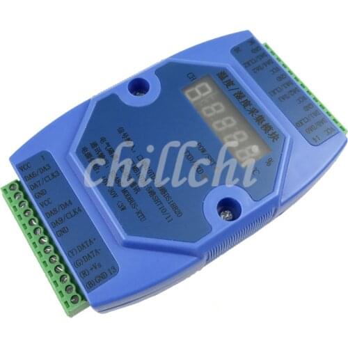 DS18B20 10 multi-channel temperature acquisition module Modbus RTU RS485