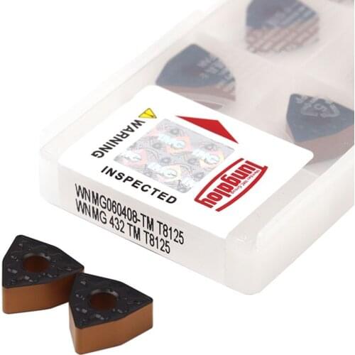 WNMG060408-TM T8125 CNC Lathe Turning Tools Carbide Insert Original Wear-resistant Two-color Blade Machining Cutting Efficient