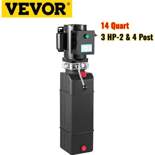 VEVOR 14 Quart Hydraulic Pump Unit 3 HP 220V 2950 PSI 2 & 4 Post Lifts 3.5 Gallon Reservoir Car Jack Power Suit for Auto Repair
