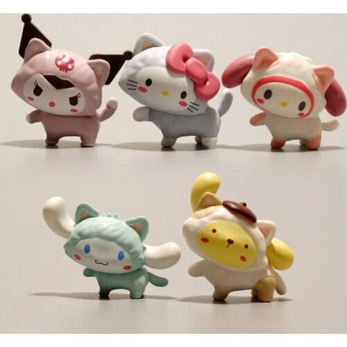 Hobbies Action Figures Fantasy Kuromi Cinnamoroll Doll Model Decorations Cake Decorations Most Popular Toys for Children Gift