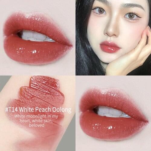 VIBELY Matte Lip Gloss Sexy Red Lip Glaze Lasting Moisturizing Lipstick Non-fading Waterproof Non-stick Cup Cosmetic Makeup