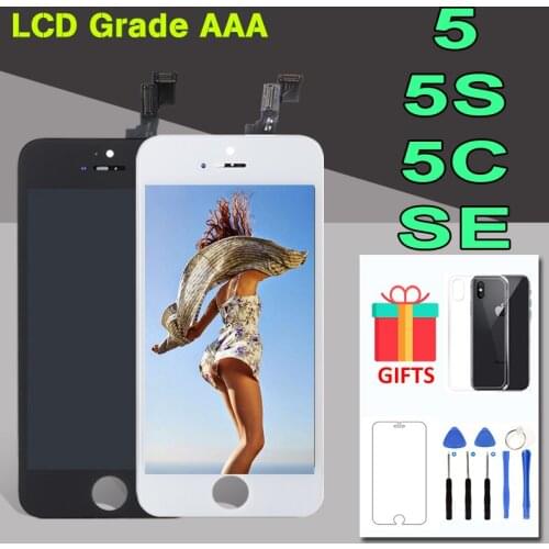 New AAA LCD Touch Screen For iPhone 5 5S 5C SE LCD Display Assembly With Touch Digitizer Glass No Dead Repair Black White IOS 12