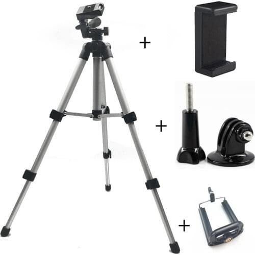 Professional Foldable Camera Tripod Holder Stand Screw 360 Degree Fluid Head Tripod Stabilizer tripod for phone