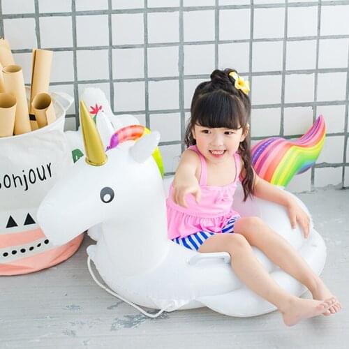 Rooxin Baby Swimming Ring Unicorn Flamingo Inflatable Circle Infant Float Seat Water Sport Beach Party Toys Pool Accessories