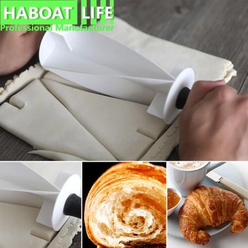DIY Croissant Rolling Pin Non-Stick Cutter Cake Dough Roller Baked Croissant Pastry Noodle Biscuit Baking Tools G