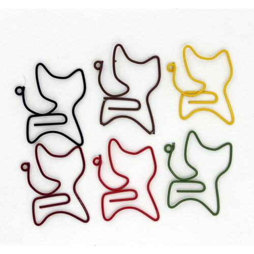 Ellen Brook 12 PCS Cartoon Animal Kitten Interest Paper Clip Office Bookmark School Supplies Paper Clip Gift
