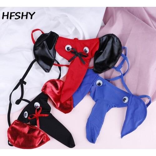 NEW Mens Sexy G-strings Thongs Elephant Bulge Pouch Men Elastic T Back Erotic Lingerie Underwear Male Bulge Pouch Thong