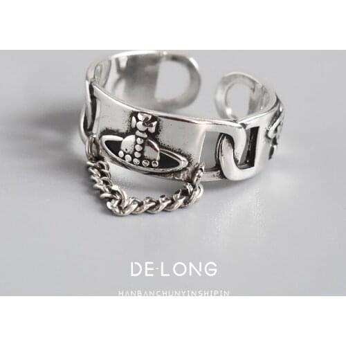 Ins Style Vintage Tassel Planet Rings for Women Men Lover Finger Ring Minimalist Jewelry Boho Wholesale