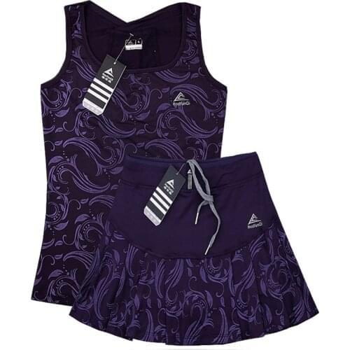 High Qaulity Tennis Skorts with Safety Short For Girls , Womens Badminton Skirts Vest, Female High Elastic Waist Stretch Skirt