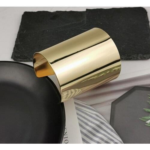 Bright finish Metal Cuff Bracelets Statement Jewelry Big Bangle Designer Bracelets For women Fashion Party Jewelry 2020 UKMOC