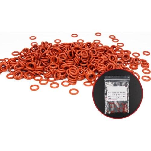 Iron Red O type silica gel ring outer diameter 4/5/6/7/8/9/10/11/12/13 * 1mm temperature resistance waterproof ring