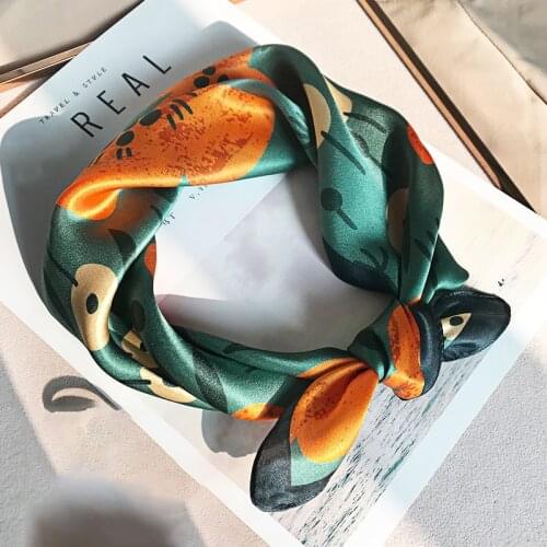 High Quality Luxury Fashion Femme Silk scarves New Printing Casual Chic Women Scarves Retro Square Scarf 2021 Spring Summer