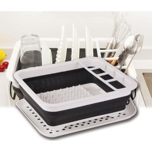 1PC Kitchen Drain Storage Racks Multifunction Vegetable Fruit Storage Basket Tableware Bowl Dish Storage Racks Shelf OK 0704