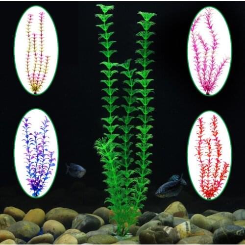 5/10PCS New 41CM artificial underwater plants aquarium fish tank decoration green purple water grass viewing decorations