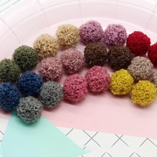 5Pcs/lot 3cm Lamb Cashmere Wool Pompoms Hairball Plush Pendant Craft DIY Handmade Hairpins Earring Jewelry Making Accessories
