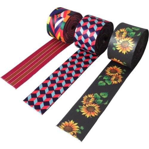 5Yards/Lot Width 38mm Printed Webbing Ribbon Luggage Belt Strap Dog Pet Collar Leash Rope Harness Backpack Bag Sewing Accessory