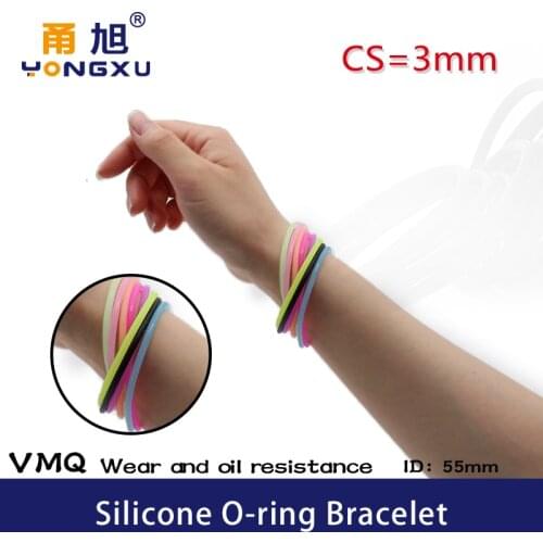 8 kinds of candy-colored Silicone rubber bracelet O-ring rubber band wristband bracelet cute girl gift