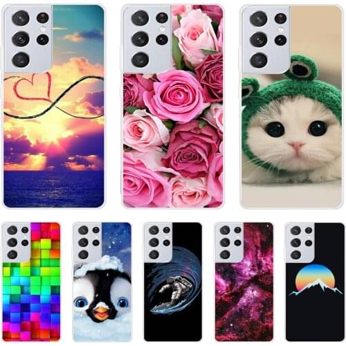 For Samsung Galaxy S21 | S21+ | S21 Ultra 5G back Case For Samsung S21 plus Phone Cover GalaxyS21 S 21 Silicon TPU Bumper Funda