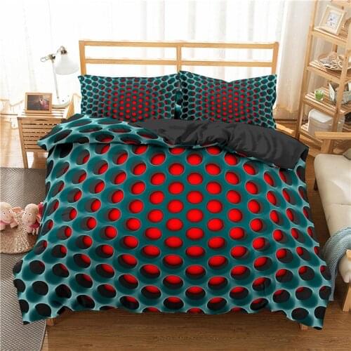 Hot Sale 3d Luxury Bedding Sets Geometric Print Duvet Cover Pillowcase 3pcs Twin Queen King Size Bed Clothes For Home