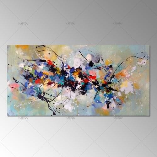 Beautiful Colorful Home Decor Oil Painting Modern Abstract Wall Picture Handmade Abstract Oil Painting For Wall Decor