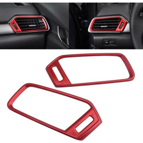 2pcs Red Inner Side AC Air Condition Air Vent Outlet Cover Frame Trim Fit for Honda Accord 2018 2019 2020