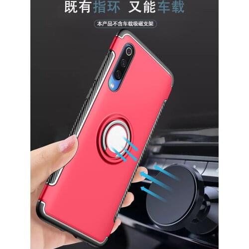 Magnetic Metal Finger Ring Holder Phone Case For Xiaomi Mi 9 SE 8 SE Soft TPU Hard PC Shell Protection Back Cover Coque Fundas