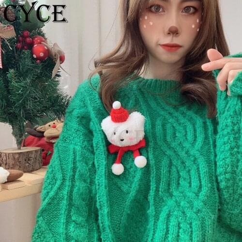 Cute Korea Japanese Ins Plush Bear Brooch Christmas Gift for Women Men Couple Fashion Jewelry Lovely Cartoon Pin Accessories