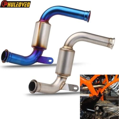 Modified Motorcycle Exhaust Muffler Middle Link Pipe for KTM Duke 125 250 390 for KTM RC 125 390 2017-2020 Exhaust Connect Pipe