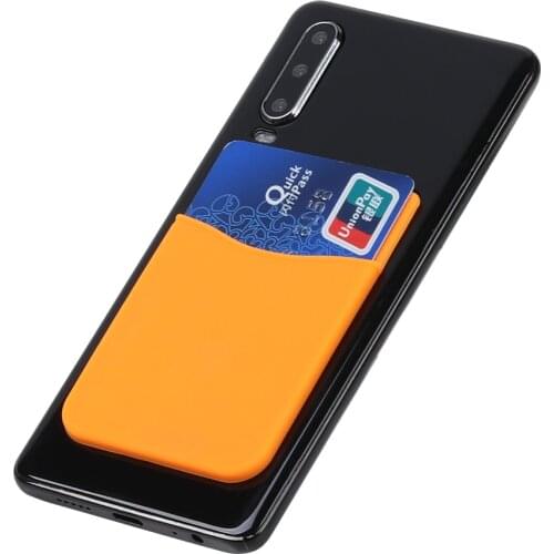 1PC Unisex Fashion Silicone Mobile Phone Back Card Holder Wallet Elastic Cellphone Pocket Adhesive Sticker Accessory
