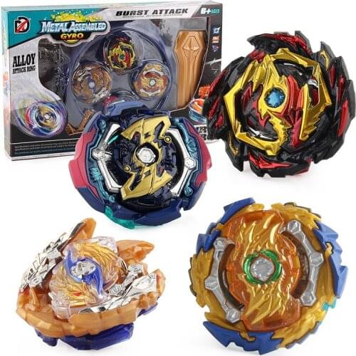 4Pcs Beybleyd Burst GT Series Gyroscope Toys Set with Sword Luanhcer and Battle Plate Spining Toy for Children