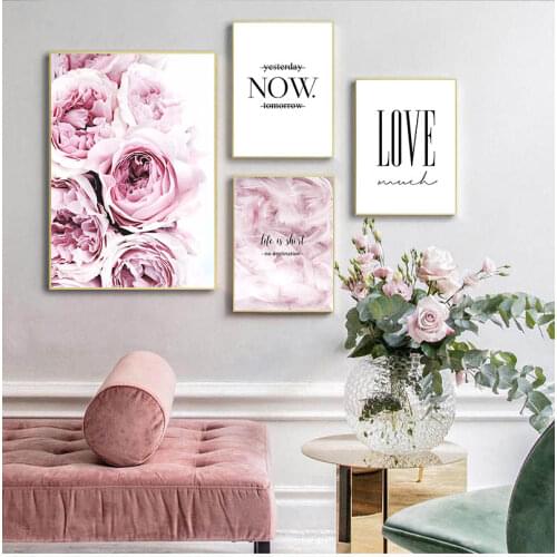 Nordic Style s and Prints Flowers Wall Pictures for Living Room Feather Decorative Picture Canvas Prints Home Decor