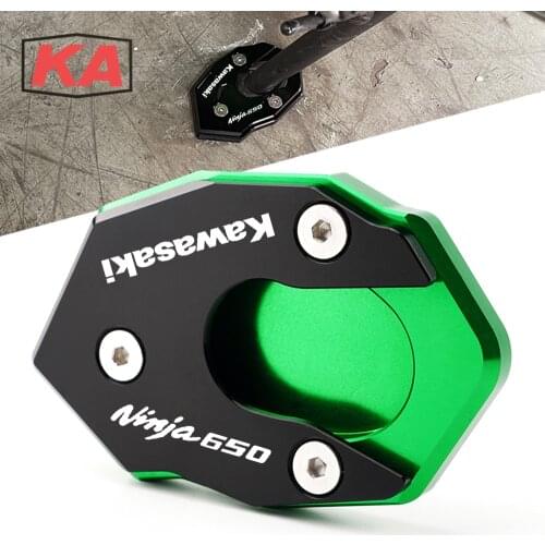 Newest Motorcycle CNC Plate Pad Stand Enlarger For Kawasaki NINJA650 Ninja 650 ABS 2017-2019 Kickstand Extension Accessories