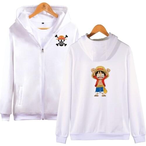 2020 New ONE PIECE Hoodie Zipper Hoodies Men/Women Long Sleeve Sweatshirt Hip hop Casual Pullover Oversized Clothes