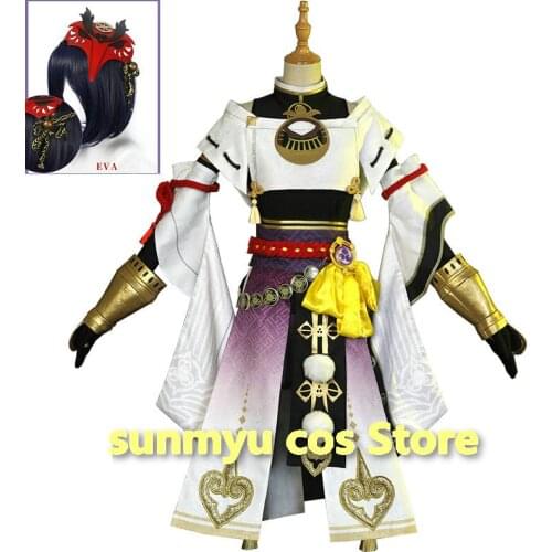 New Game Genshin Impact Kujou Sara Cosplay Costume Halloween