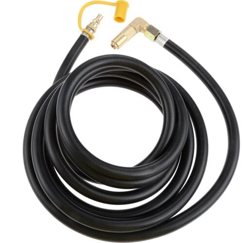 Propane Elbow Hose Adapter Fitting 12 FT RV Propane Hose to Blackstone 17"/22" Griddle to RV 1/4" Female Quick Disconnect