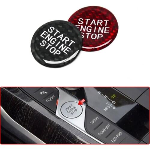 For BMW X5 G05 X6 G06 X7 G07 Z4 G29 2019-2021 Start Stop Engine Push Switch Buttons Interior Carbon Fiber Styling Trim