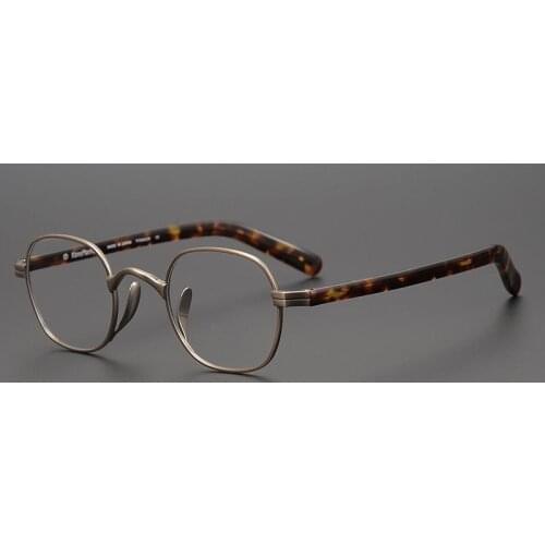 Retro Literature Glasses Frame High Quality Titanium Eyeglasses Men Brand Design Vintage Women Prescription Eyewear Oculos