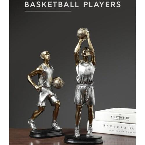 Modern Creative Basketball Player Boy Resin Crafts Ornaments Living Room Desktop Study Slam Dunk Athlete Boys And Girls Gifts