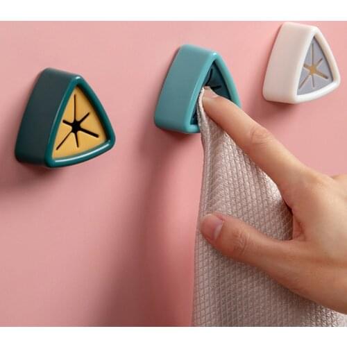 Punch-Free Towel Rack Kitchen Storage Hook Suction Cup Wall Washer Hanger Bathroom Storage Rack Accessory Support