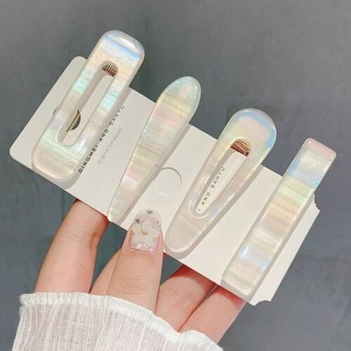 Hair Clip Korean Phantom Shell Hairpin Simple Bangs Hair Clip Duckbill Clip Hair Accessories for Girls Women