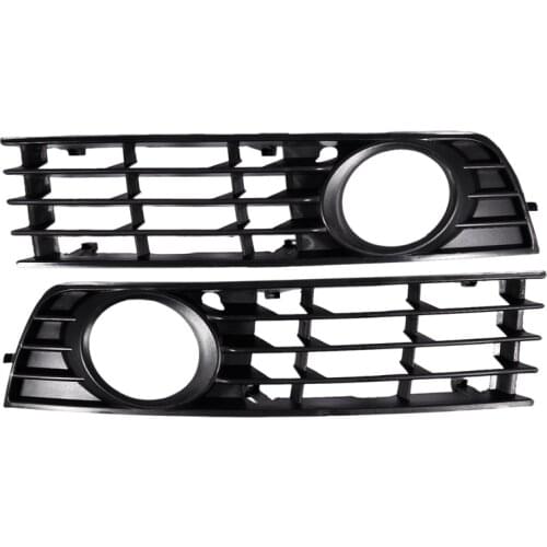1 pair Fog Light Grille Front Lower Left Right Grid Grille for A4 B6 Sedan 02-05