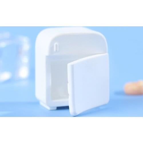 1Pc Dollhouse Cute Miniature Kitchen White Fridge Refrigerator Freezer Doll House Decor Furniture Model Accessories