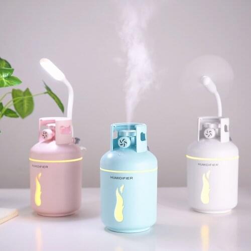 300ml Air Humidifier Gas Tank Ultrasonic Portable Car Air Purifier 3 In 1 USB Aroma Essential Oil Diffuser With USB Light Fan