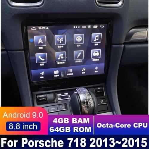 4G LTE 4GB+64GB Android display For Porsche 718 2013~2015 8.8" touch screen GPS Navigation car radio stereo