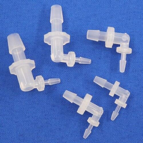 5~50pcs 1.6~6.4mm PP Reducing Elbow Connector Aquarium Tank Air Pump Hose Joint Garden Drip Irrigation Water Pipe Pagoda Joints