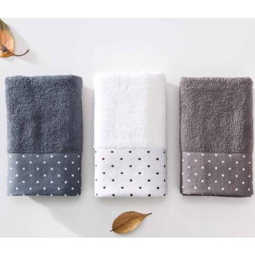 70x34CM Water absorbing SoftTowel Face Towel Dot Pattern Print Cotton Washcloth Hair Towels Bathroom Body Face Washer