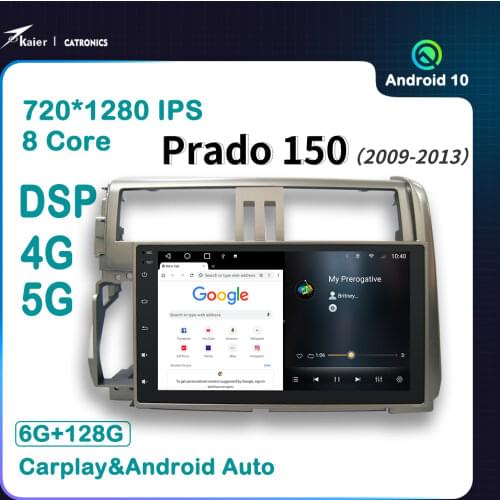 Android 10 DSP OCTA CORE 6+128G CATRONICS For Toyota Land Cruiser Prado 150 200 Car DVD Multimedia Radio GPS Player with 4G WIFI