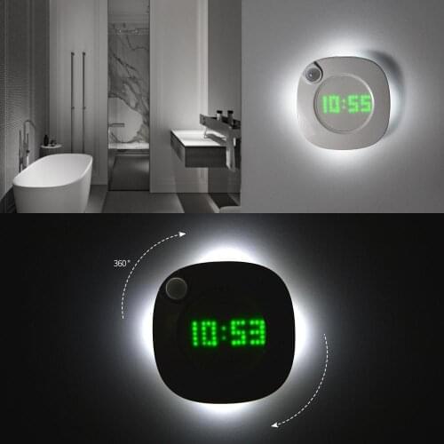Bedroom Toilet Emergency LED Wall Lamp PIR Motion Sensor Light Bedside Lamp nordic Decor Magnetic Clock Lights For Stairs