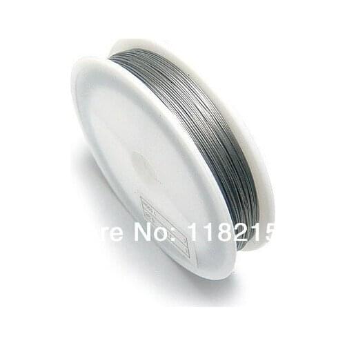 Free Shipping Wholesale 0.8MM 3M/Pcs 5Pcs Nickel Color Steel Wires Beading Wire Jewelry Findings Copper Ropes/Cords
